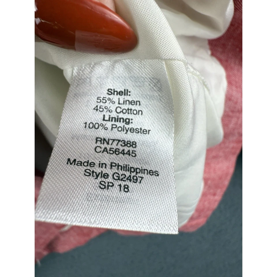 J. Blazer para mujer Crew jaspeado rosa rojo mezcla de lino Academia Schoolboy talla 8 Foto 3 de 4