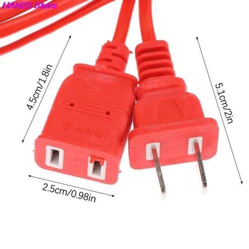 Two-pin AC Power Cord 2/3/5m EU Type Adapter New Cables - Afbeelding 5 van 10