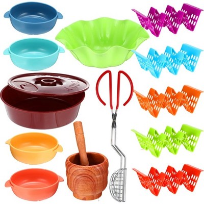 Complete Taco Serving Set Taco Fiesta Kit Include Tortilla Warmer Small Salsa