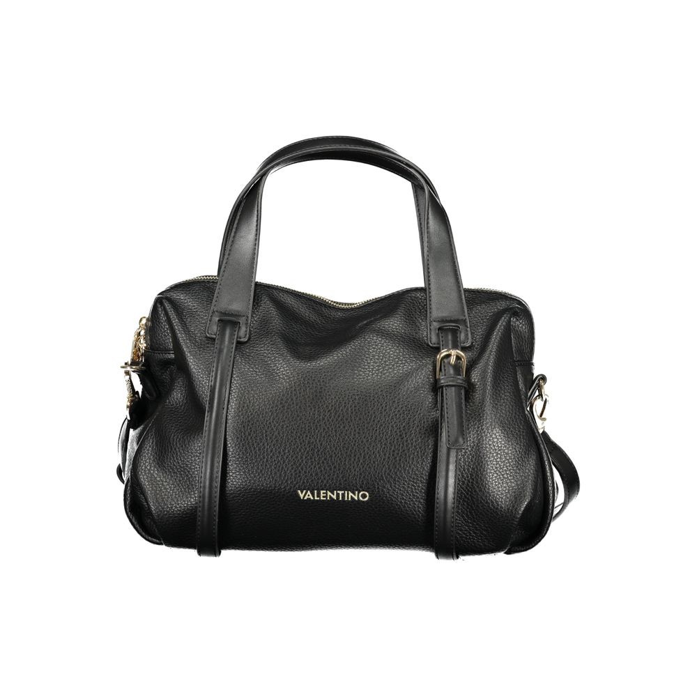 Mario Valentino Black Polyurethane Women's Bag 100% Authentic - VA-42019