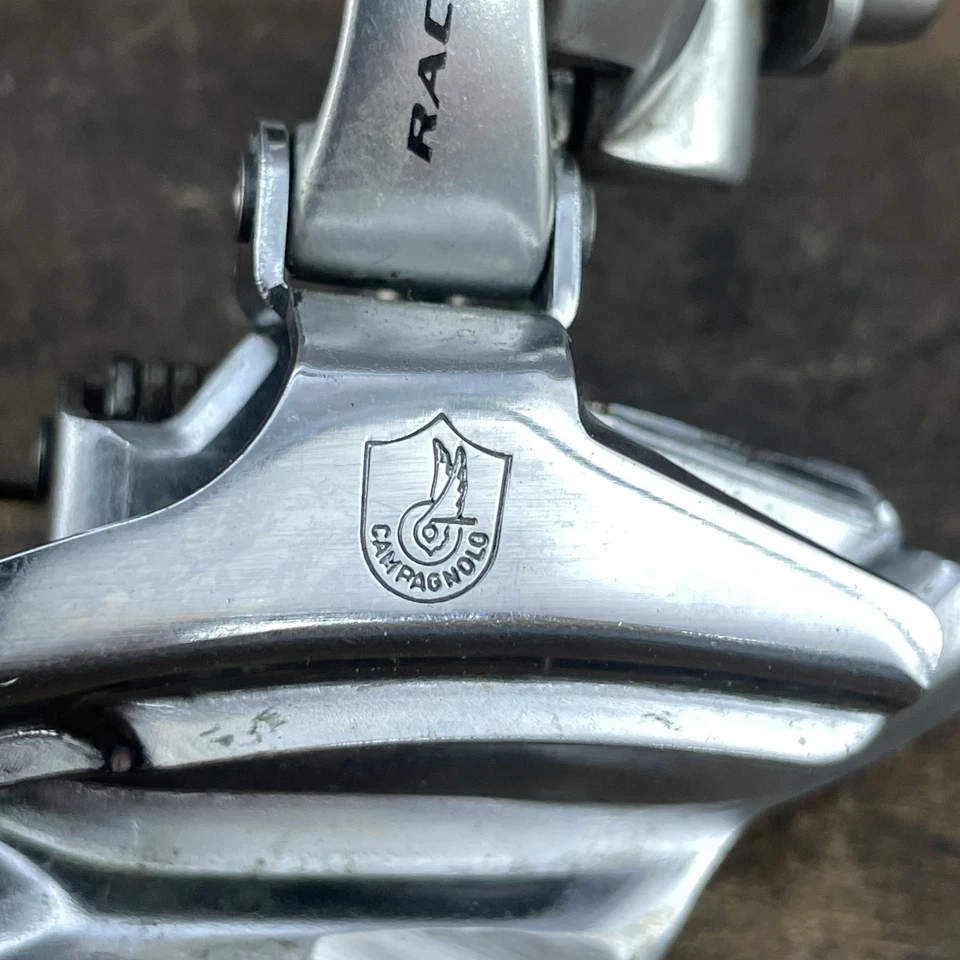 Bicicleta de Carretera Triple Desviador Delantero Campagnolo Racing T De Colección Hecha en Italia Foto 3 de 4