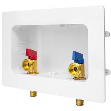 EFIELD Washing Machine Laundry Outlet Box with Center Drain, 1/4 Turn Brass St