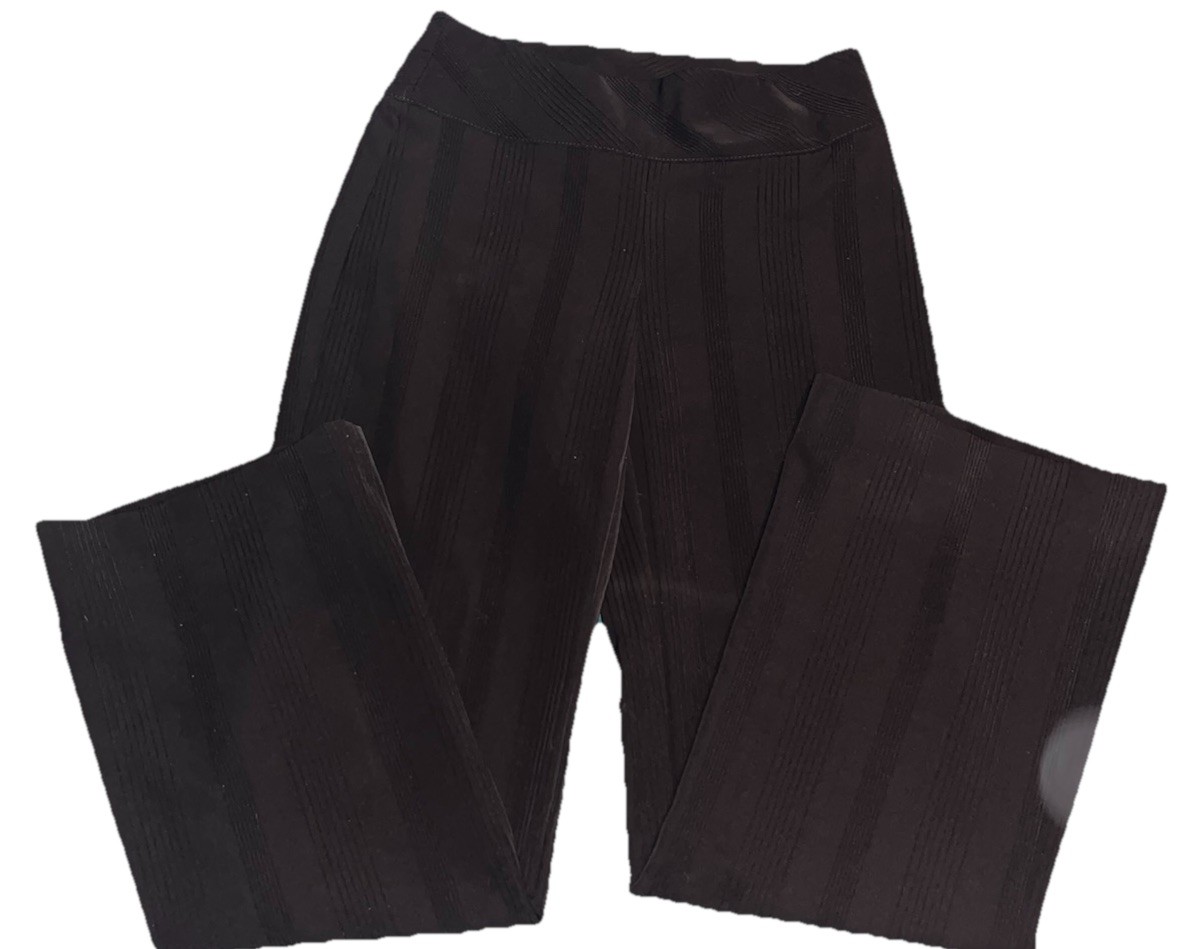 White House Black Market Legacy Pants sz 0R Slacks Black Striped Modern Boot Cut