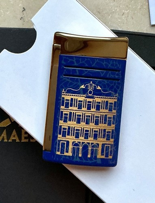 #ad SALE S.T. DUPONT Maxijet Feuerzeug blue golden rose PARTAGAS Ref. 020095 EUR 265.00