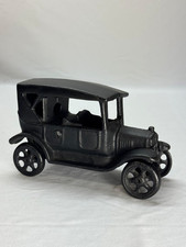 Antique Cast Iron Ford Model T Sedan Marked JM 135 Toy Car