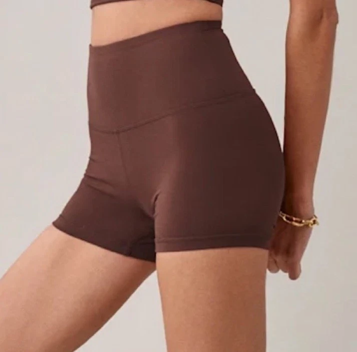 Reformation Ecostretch Biker Shorts 3” Brown Size Small