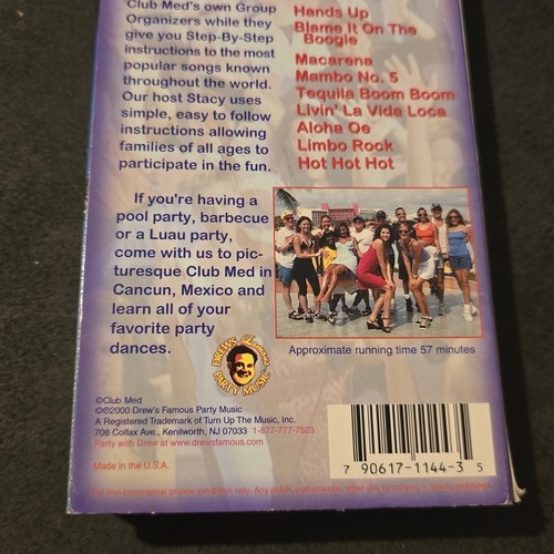Club Med Party Dances VHS 2000 Drew’s Famous Party Music Dance Instruction - Foto 6 di 14