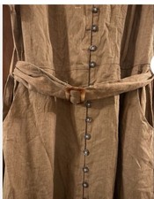 V by Very Women’s Brown Collared Midi Shirt Dress – Size 12 – RRP £38