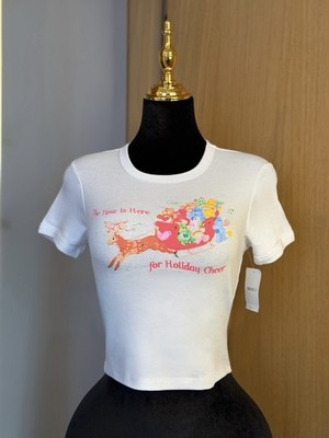 Care Bears Y2K Baby Tee Graphic Holiday Top | Nostalgia Muse