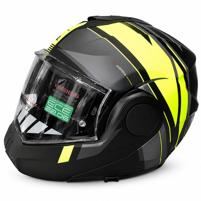 Modularer Wendehelm MPH ARTRA Vision Schwarz Silber Gelb