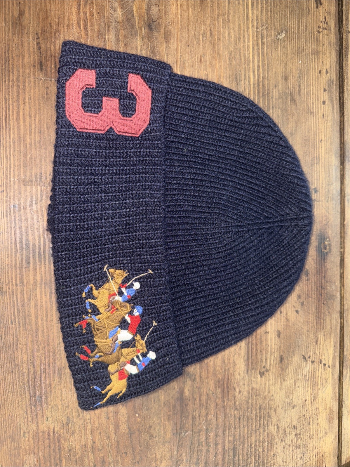 Cappello uomo Polo Ralph Lauren triplo pony costina maglia berretto