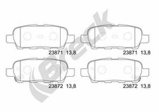 BRECK Bremsbeläge Satz Hinten Bremsklötze für RENAULT KOLEOS (HY) 23871 00 702