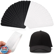 Gejoy Hat Sweat Liner 30 Pcs Hat Sweat Protector Disposable Cap Sweatband for