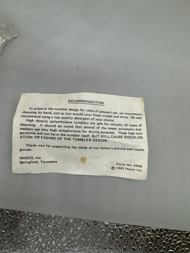 New York JETS Vintage 1980s Nasco Plastic 15oz Cups Lot 60 - Picture 3 of 6