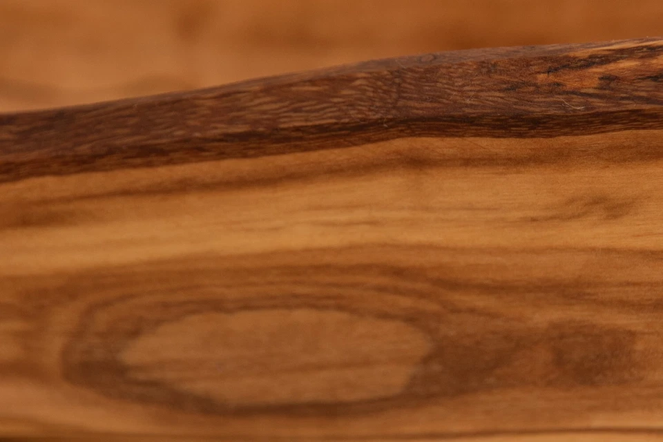 Tigela de madeira de oliveira baguete pão massa cesta porção longa 14" casca rústica - Imagem 4 de 4