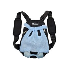 Pawaboo Front or Back Adjustable Small Black Blue Pet Carrier Backpack