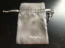 Shutterfly Silver Satin Mini Drawstring Bag