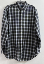 Vtg Polo Ralph Lauren Mens Blake Long Sleeve Button Shirt Blue Plaid Preppy L
