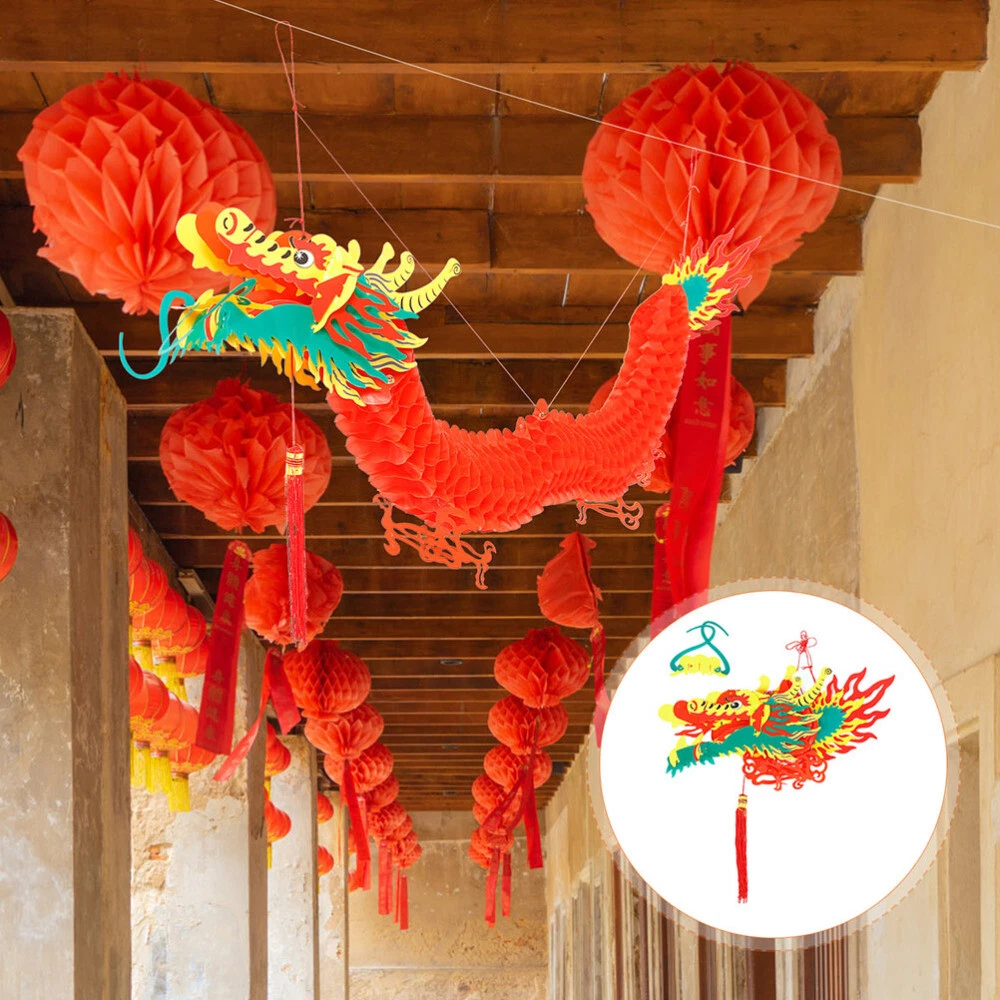 Chinese New Year Dragon Decoration Wall Decorations 2024 Window