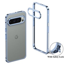 Metal Bumper Frame Case with Metal Lens Cap For Google Pixel 11 Pro XL/9 Pro/10A
