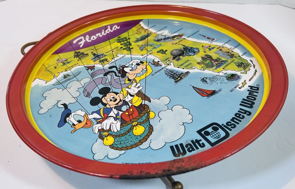 Vtg Walt Disney World Florida Map 10 3/4
