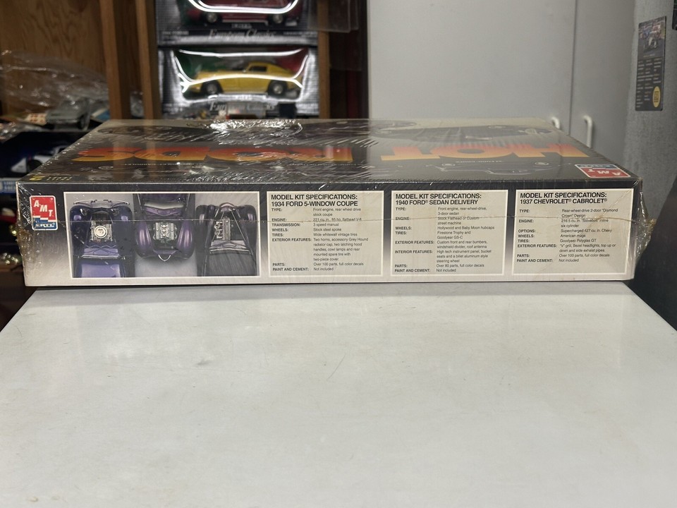 SEALED set 1:25 AMT ERTL 3 model car kits HOT RODS '34 '40 Ford '37 ...