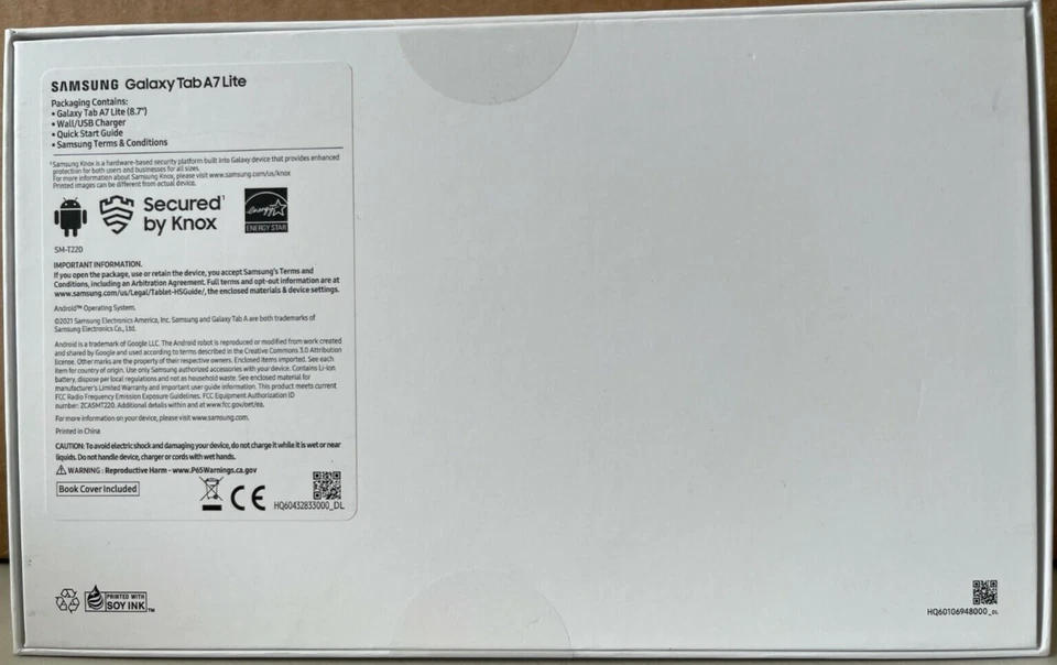 Samsung Galaxy Tab A7 Lite SM-T220 32 GB Wi-Fi 8.7" Gray Tablet with Book Cover. - Image 3 of 4