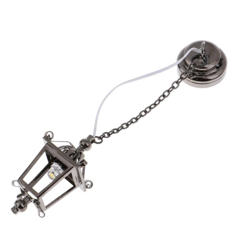 Lampada da soffitto a LED in metallo in miniatura 1:12 Arredamento per mobili da - Immagine 2 di 4