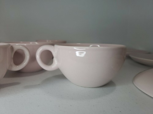 Vintage 15 pcs Russel Wright China Sherbet Pink 5 Plates 5 Cups 5 Saucer - Picture 5 of 6