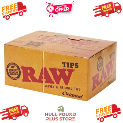 RAW Rolling Paper Smoking Chlorine Free Genuine Roaches Book Filter Tips