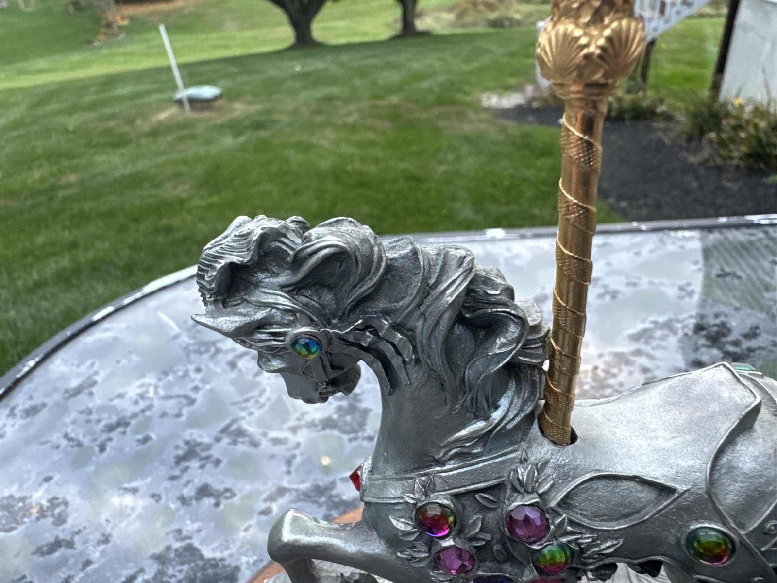 1985 Limited Edition Perth Pewter Carousel Horse Figurine Art Sculpture Rare HTF