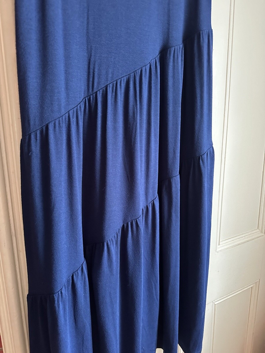 Ann Taylor Navy Blue Maxi Dress - size PL | eBay