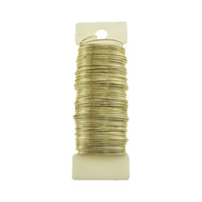 22Gauge Golden Floral Wire - 1 Roll, 38 Yards 115 Feet Flexible Paddle Wire fo
