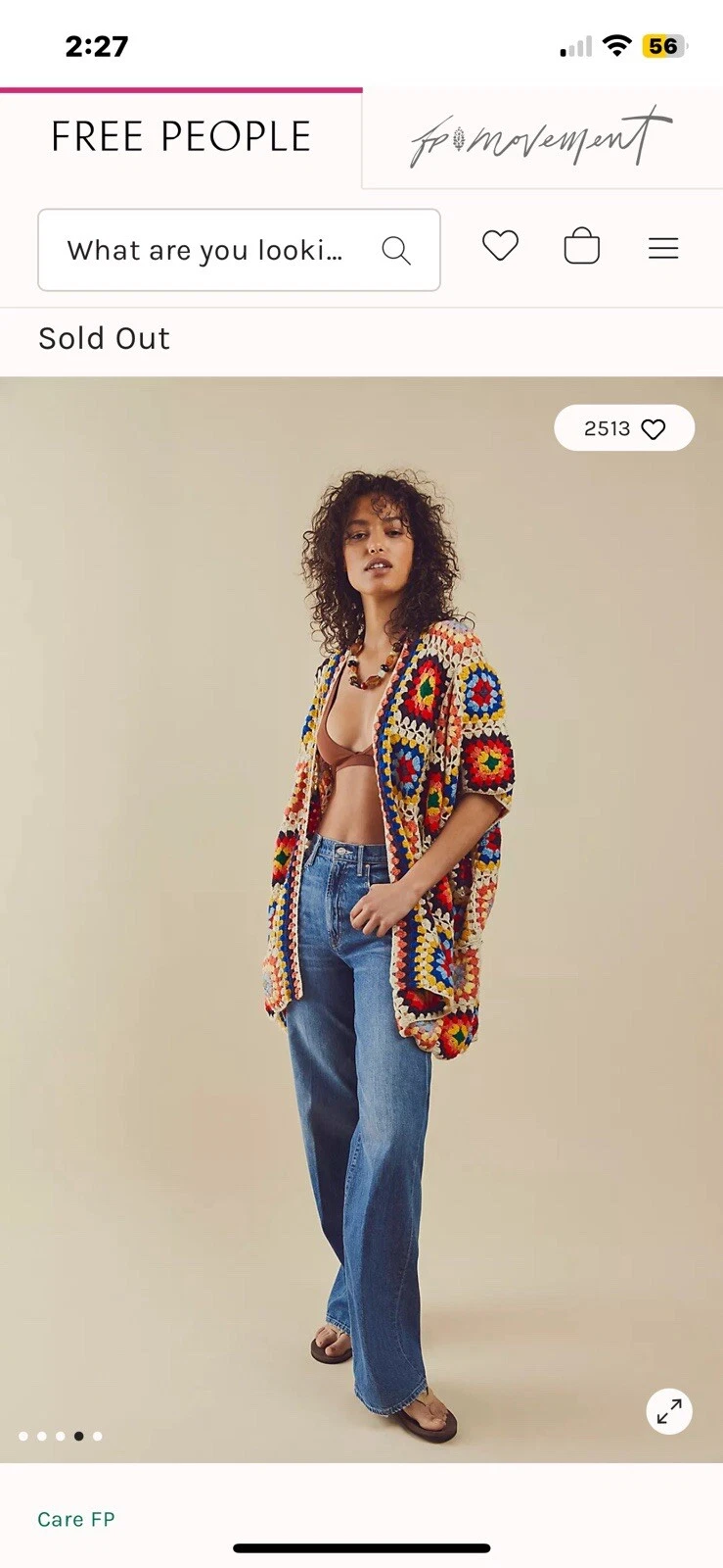 Free People Crochet Poncho NWOT Noni Hand Made Cottage Core