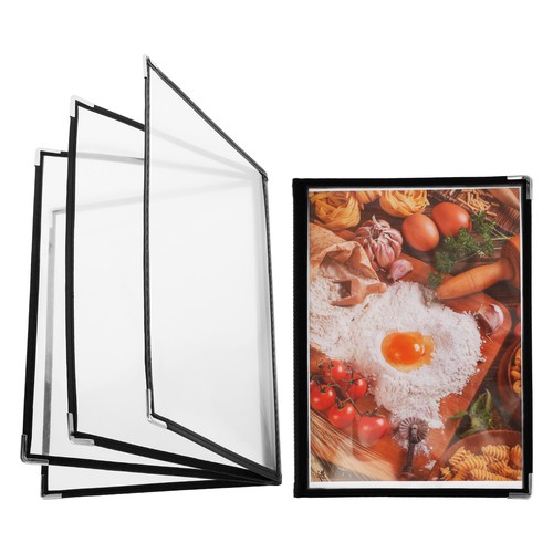 2Pcs Menu Covers Clear Restaurant Menu Holder 8 View Fits A4 Size Paper DEE - Picture 7 of 11