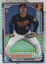 2024 Bowman Chrome Mojo Emilio Sanchez 1st Bowman # BCP-241 Orioles PWE