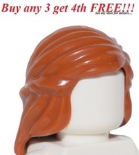    NEW Lego Minifig Hair Female Girl DARK ORANGE Long Princess Braided