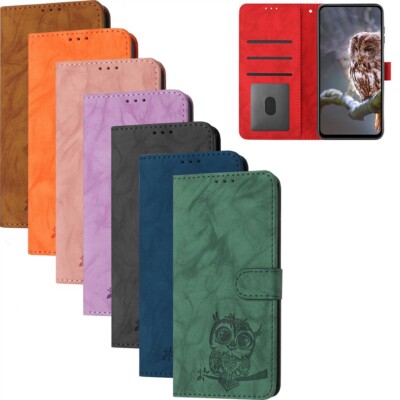 Leather Owl Wallet Phone Case for Infinix Tecno Spark 20 Pova ZTE Sony TCL 403