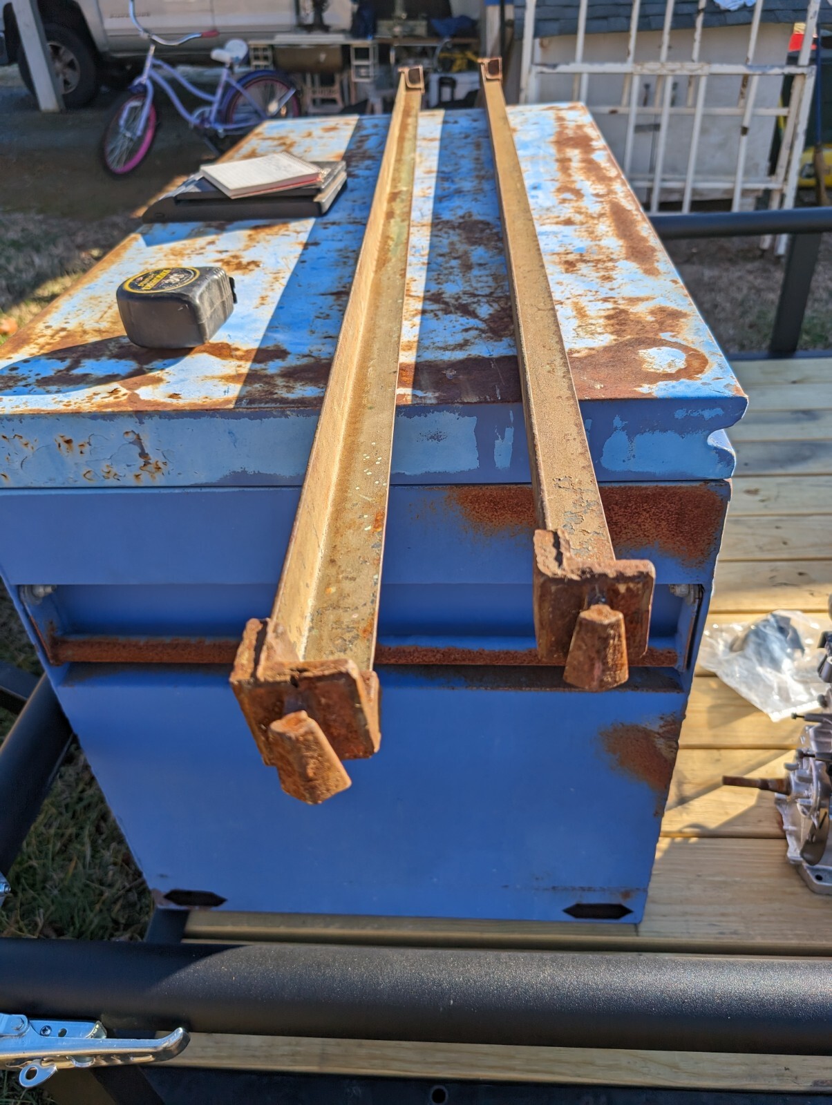 Vintage iron bed rails diamond Shaped Tapered End eBay