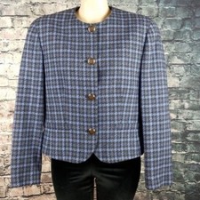 Pendleton Blue  Houndstooth Jacket Size 10