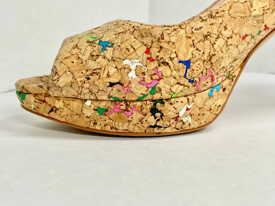 NOVO - Vince Camuto - Salto Alto Plataforma - Tamanho EUA Tamanho 7.5 - Cortiça - Bom Estado - Imagem 4 de 4