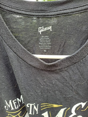 Gibson Guitars Memphis TN Home Of The ES175 Black T-Shirt XL - Picture 2 of 3