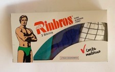 Vintage RINBROS Mens Bikini Briefs Cotton 3 Pack Sz S 30-32 1980's NIP Low Rise