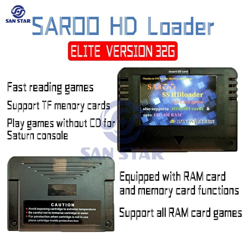 Saturn Loader SAROO type Everdrive carte sd 32 a 128 Go