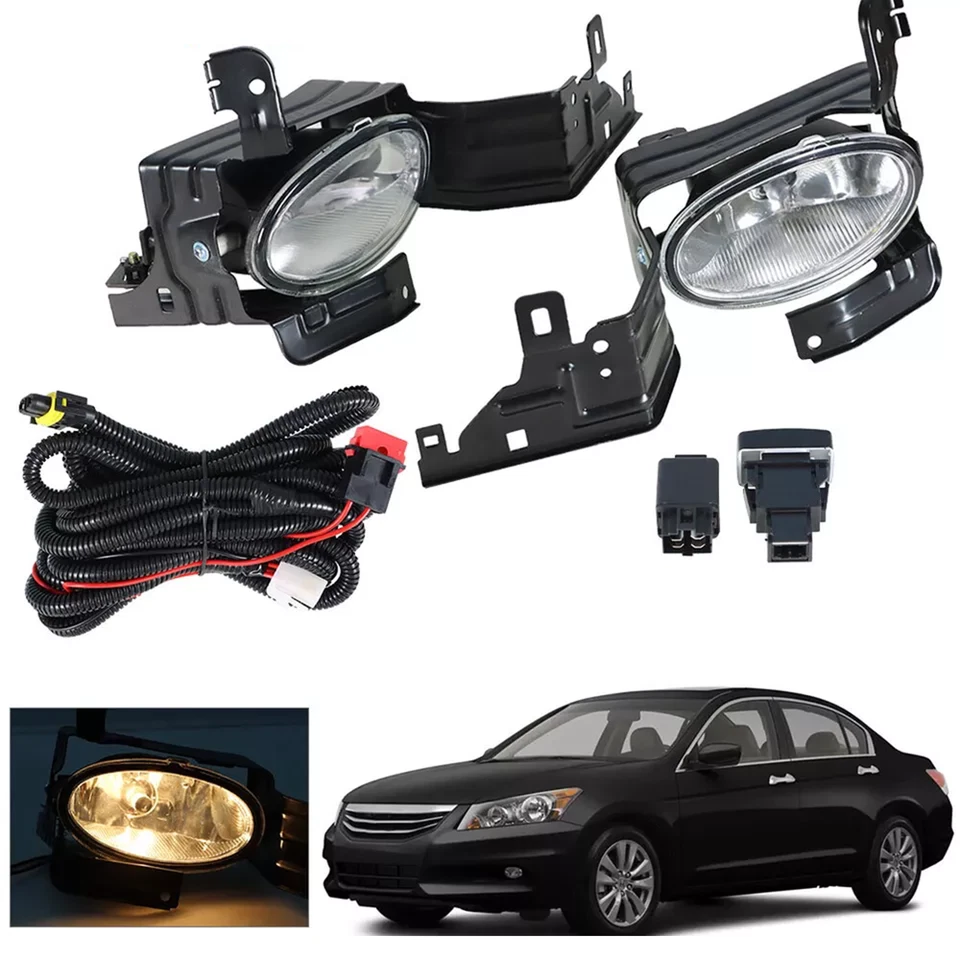 Luces antiniebla transparentes para Honda Accord 2011-2012 sedán parachoques luces de conducción + interruptor Foto 4 de 4