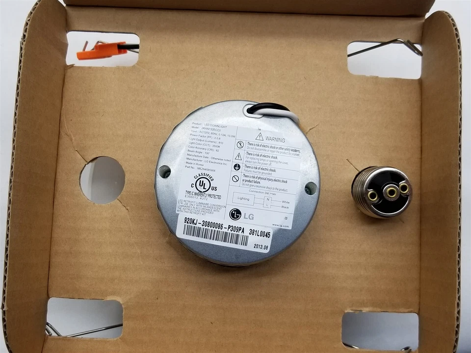 LG LGE-6RDL-13-35-W D6AN132ECC0 6" 13W LED Retrofit Downlight Luz 3500K NUEVO Foto 3 de 4