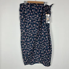 Future Collective Jenny K Lopez Wrap Floral Pencil Skirt Blue Bangladesh Size 20