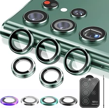For Samsung Galaxy S23 S23 Ultra Ring Metal Tempered Glass Camera Lens Protector
