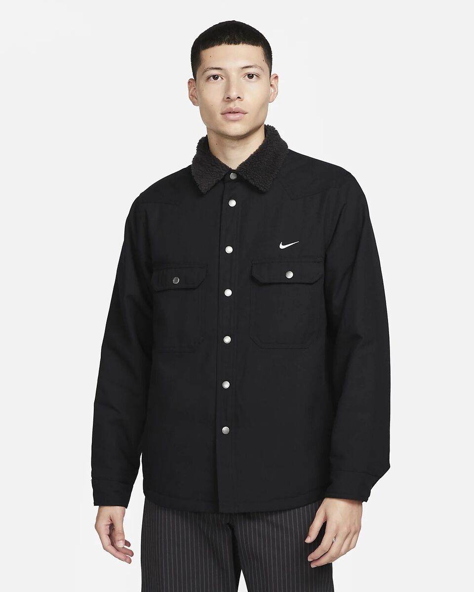 Nike SB Padded Flannel Skate Jacket Black DQ6328 010 Men's Nike SB Padded Flannel Skate Jacket Black DQ6328 010 Men's
