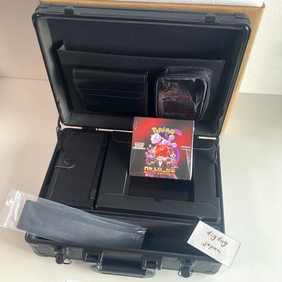 Rocket Briefcase 20th Anniversary Pokemon Glory Of Team Rocket Attache Case  - Japanese Sealed SV10 Box With 30 Packs Pokemon Booster Box Acrylic Case